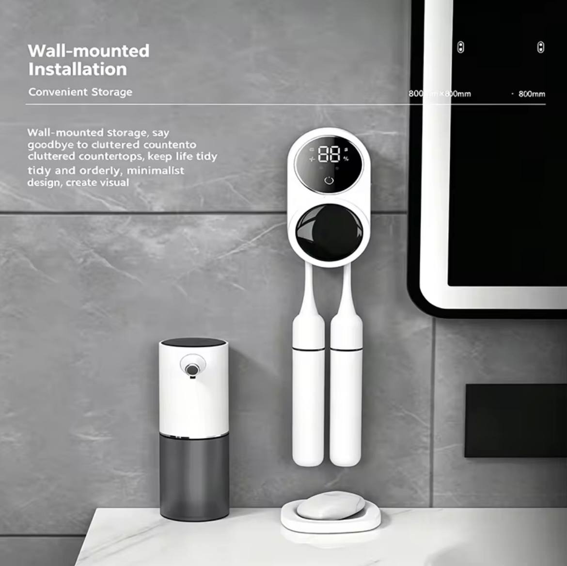 DISPENSADOR DE CEPILLO DENTAL CON LUZ UV