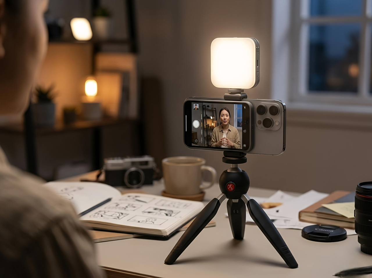 ✨ LUZ LED PORTÁTIL PARA GRABAR📸💡